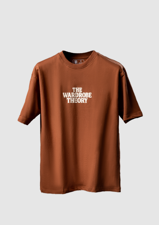 L’Amour Vibes – Puff Print Oversized Unisex Streetwear T-Shirt (Brown)