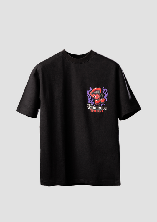 Cherry Trap – Oversized Unisex Puff Print Streetwear T-Shirt