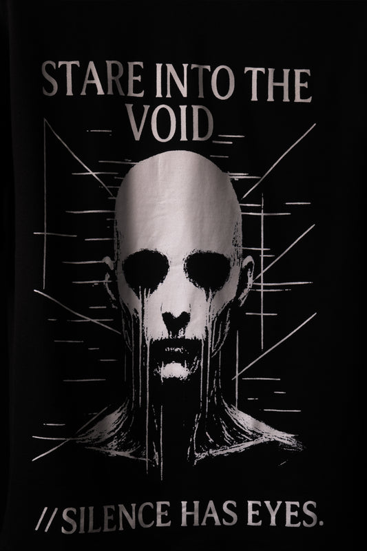 Eyes of Silence – Oversized Unisex Horror-Inspired Streetwear T-Shirt