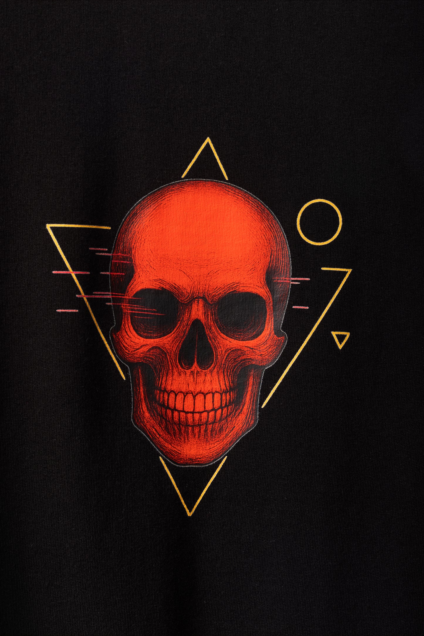 Blood Signal – Oversized Unisex Skull Graphic T-Shirt (Black)