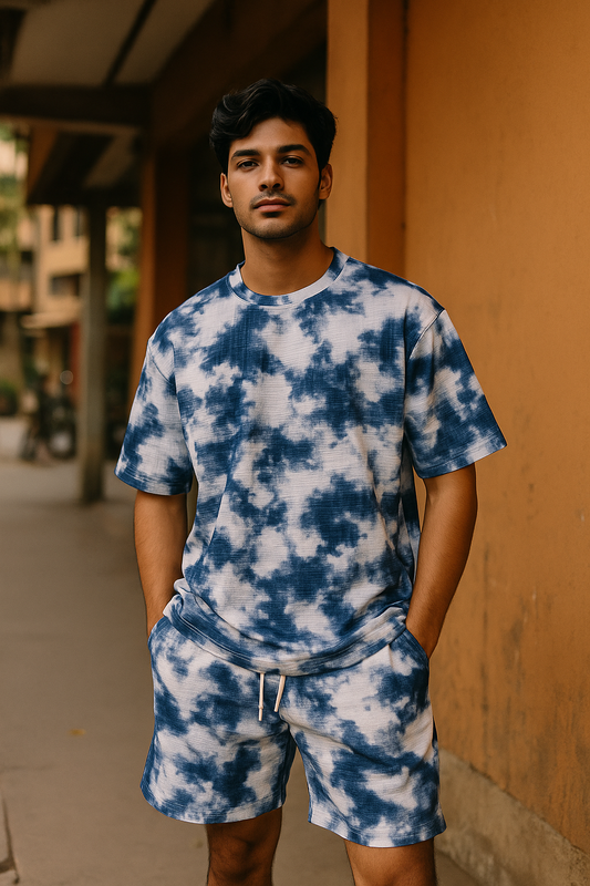 Bleach Bite Co-ord Set 2 – Limited Edition Cloud-Dye Unisex Co-ord with Shorts
