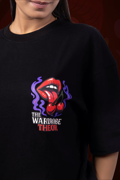 Cherry Trap – Oversized Unisex Puff Print Streetwear T-Shirt