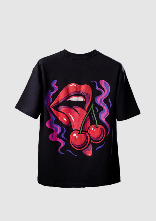 Cherry Trap – Oversized Unisex Puff Print Streetwear T-Shirt