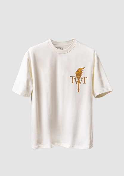 Echoes of Athens – Oversized Unisex Greek Art Graphic T-Shirt (Off-White)