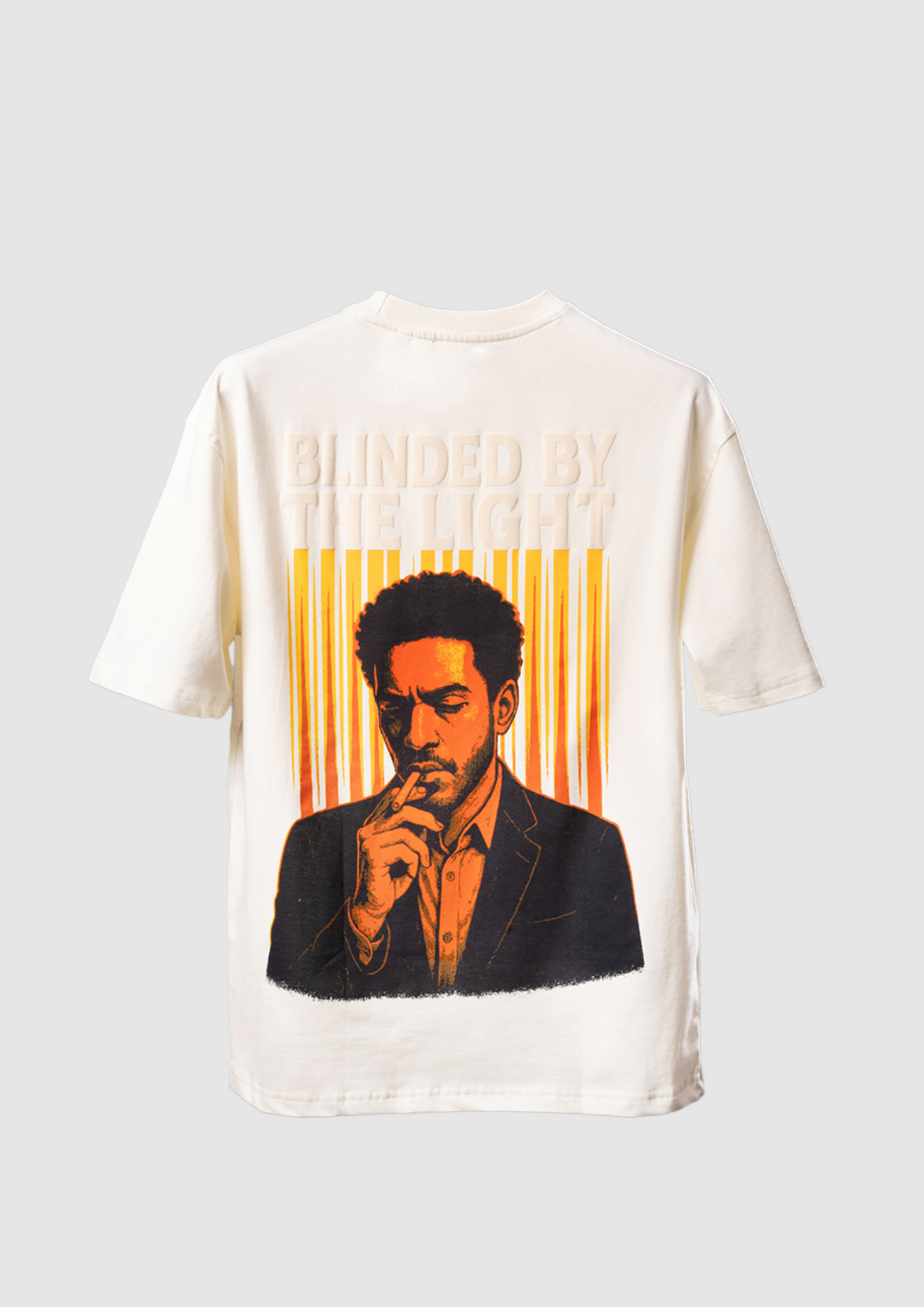 Smoke in the Light – Oversized Unisex Puff Print Streetwear T-Shirt